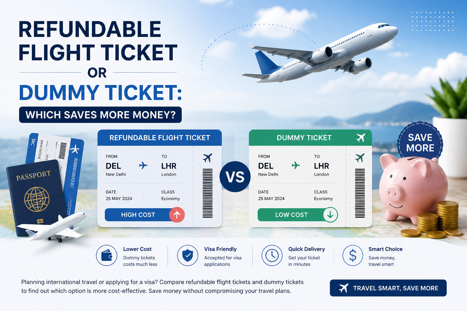 Refundable Flight Ticket vs. Dummy Ticket: The Ultimate Money-Saving Guide