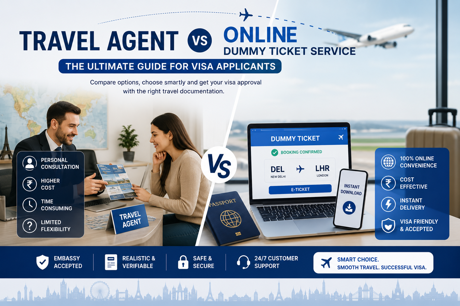 Travel Agent vs Online Dummy Ticket Service: The Ultimate Guide for Visa Applicants